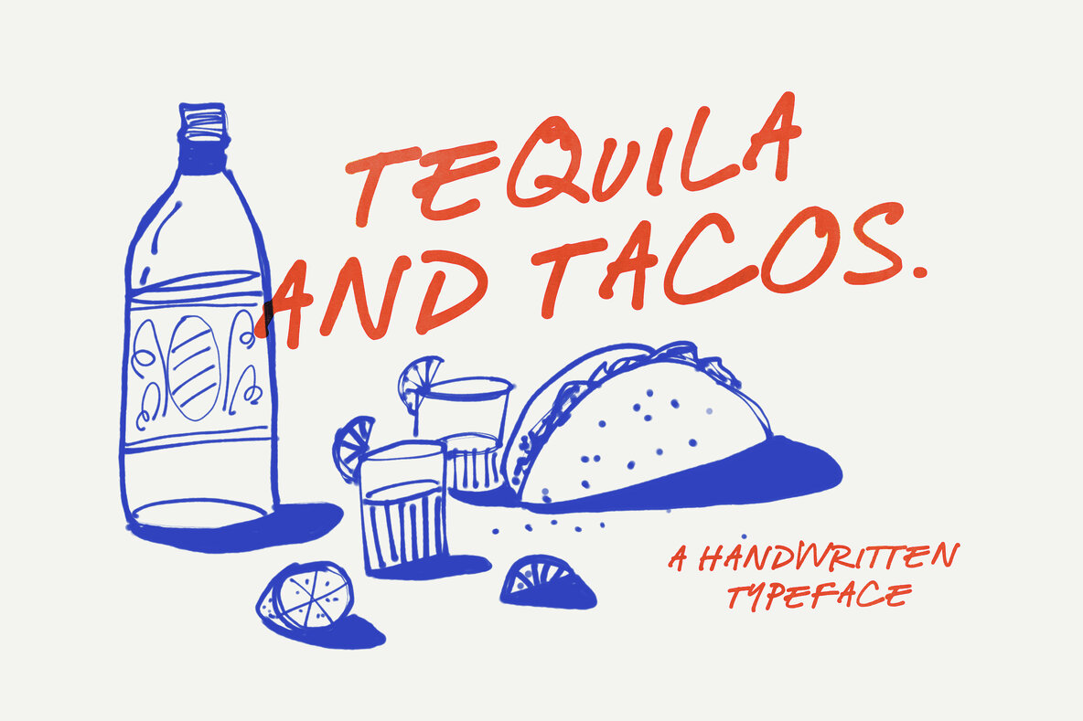 Serving up Style: The Brilliance of Tequila and Tacos Font