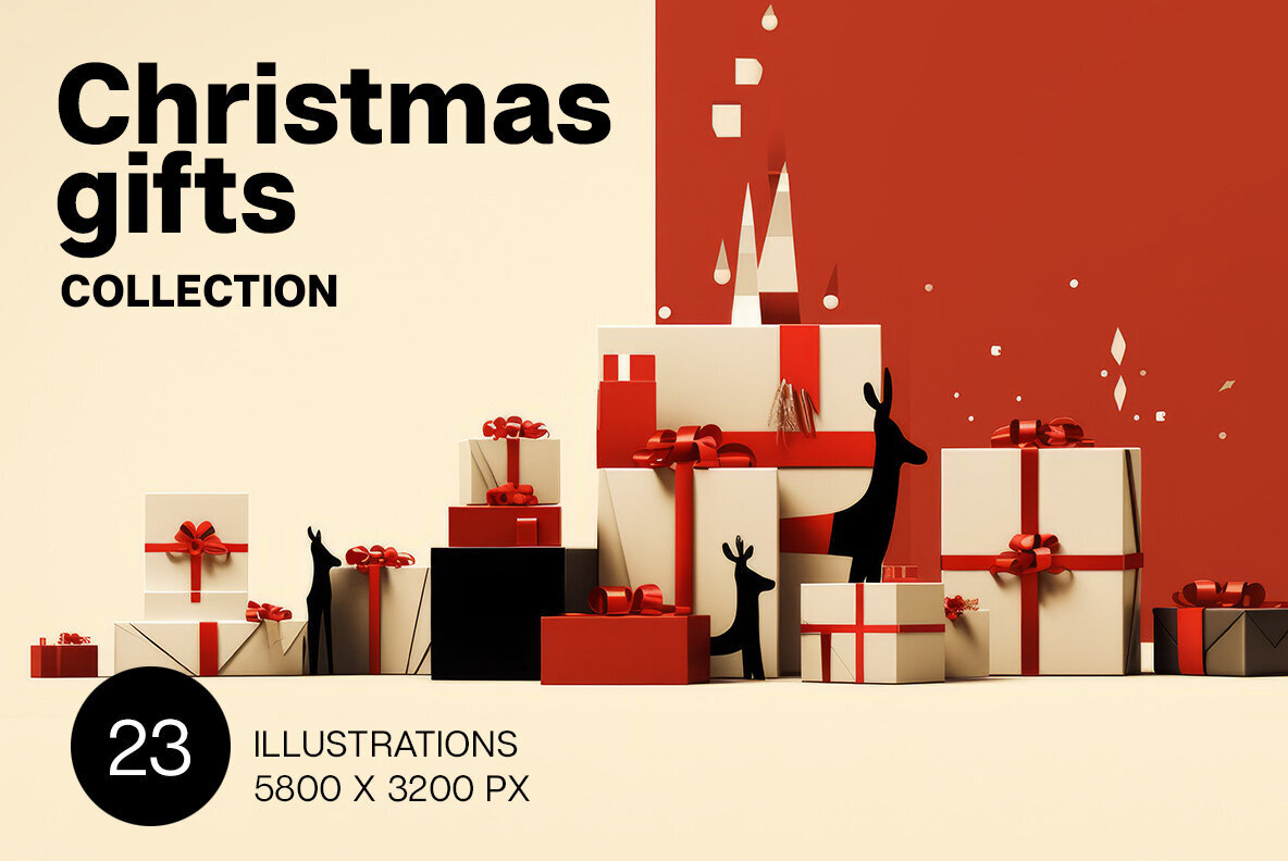 Unleash the Power of Minimalism with Christmas Gifts Illustrations