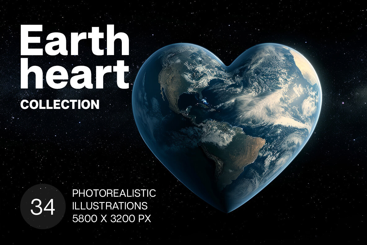 Discover the Universe: Elevate Your Designs with the Earth Heart Collection