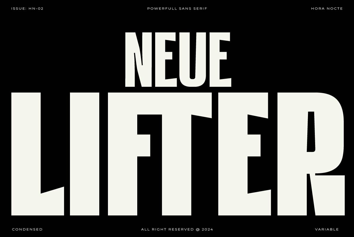 Step Up Your Design Game with HN Neue Lifter: A Sports-Inspired Typeface