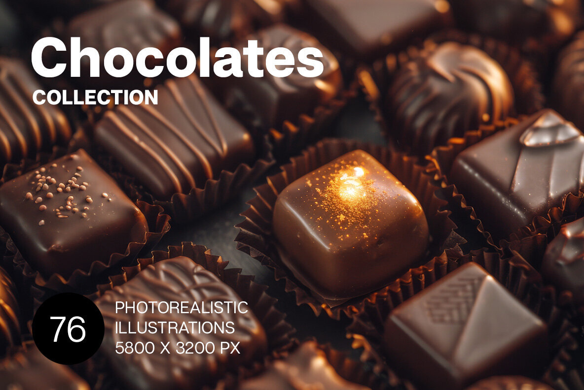 Boost Your Design Projects with Photorealistic Chocolate Illustrations