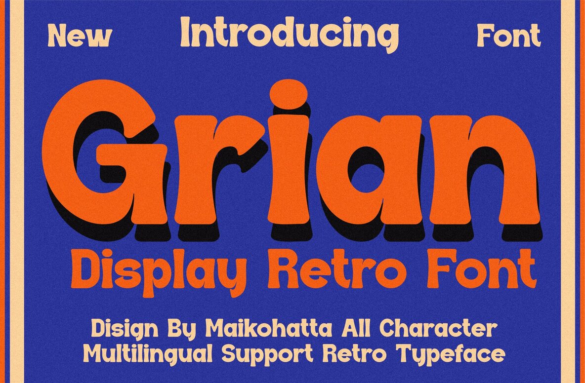 Grian: The Vintage-Inspired Typeface Redefining Retro Aesthetics in Modern Design