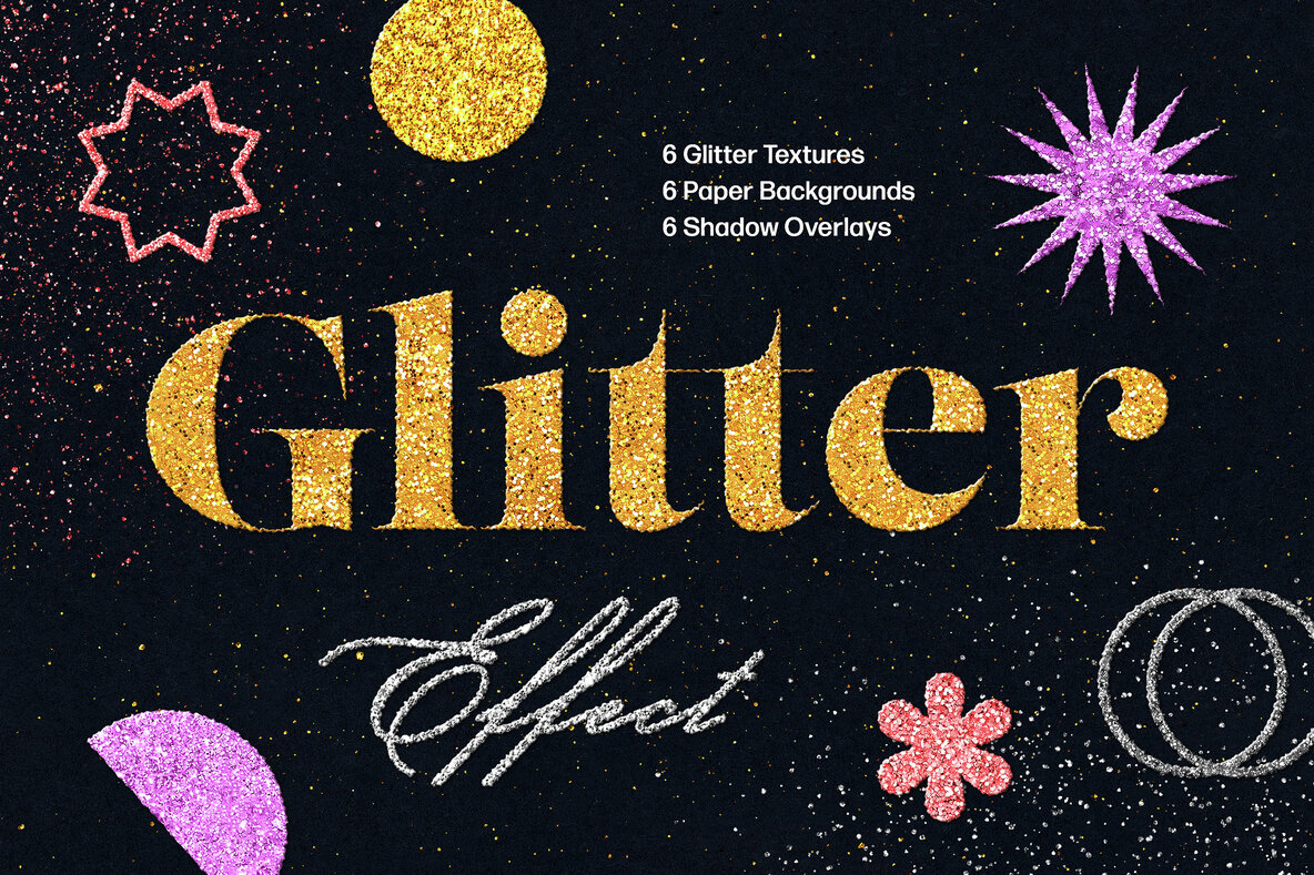 Unleashing the Magic of Vintage Glitter Text Effects in Graphic Design