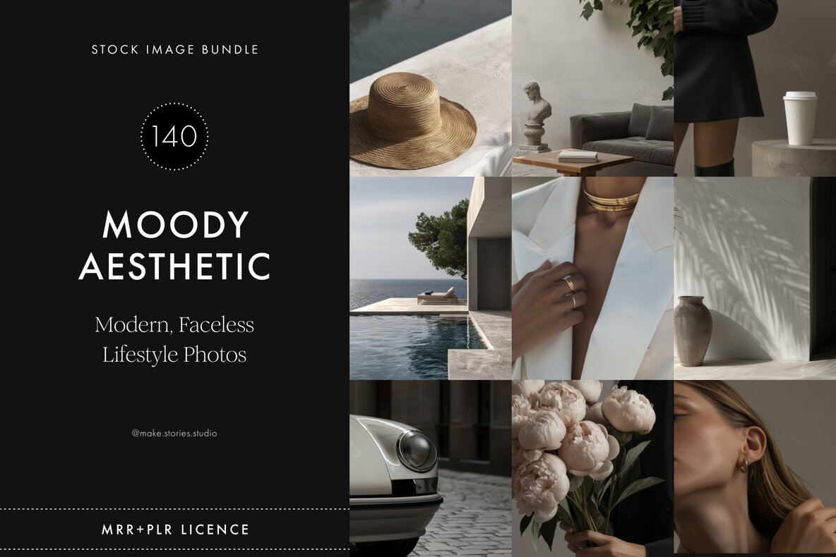 Unveiling 140 Faceless Marketing AI-Generated Stock Images: Minimalist Luxury