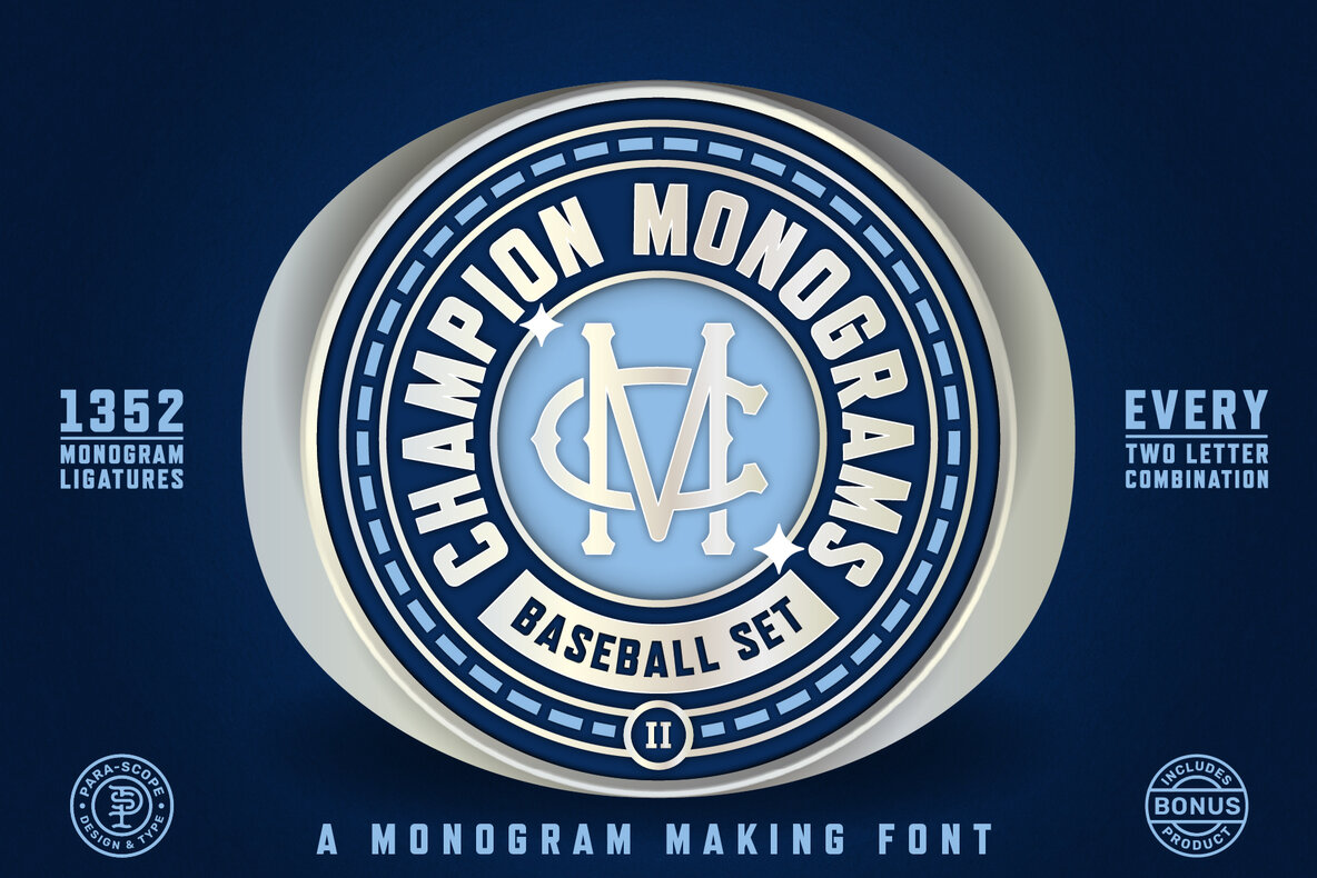 Champion Monograms Font Baseball 2 Font