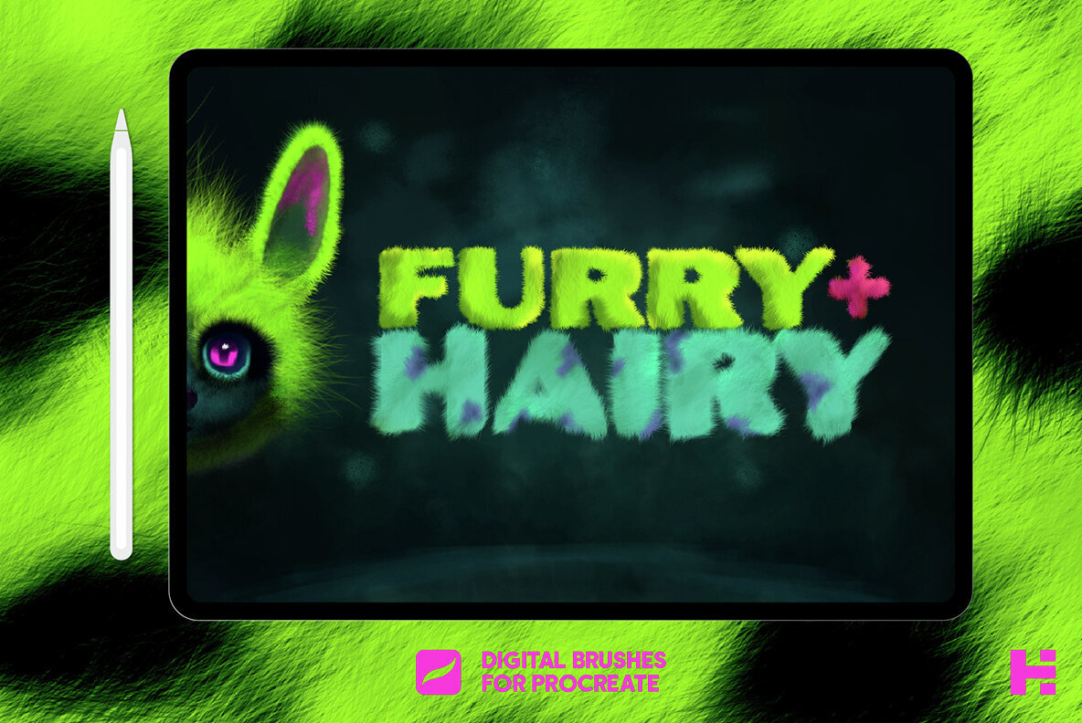 Download Furry and Hairy Procreate Brushes Graphics