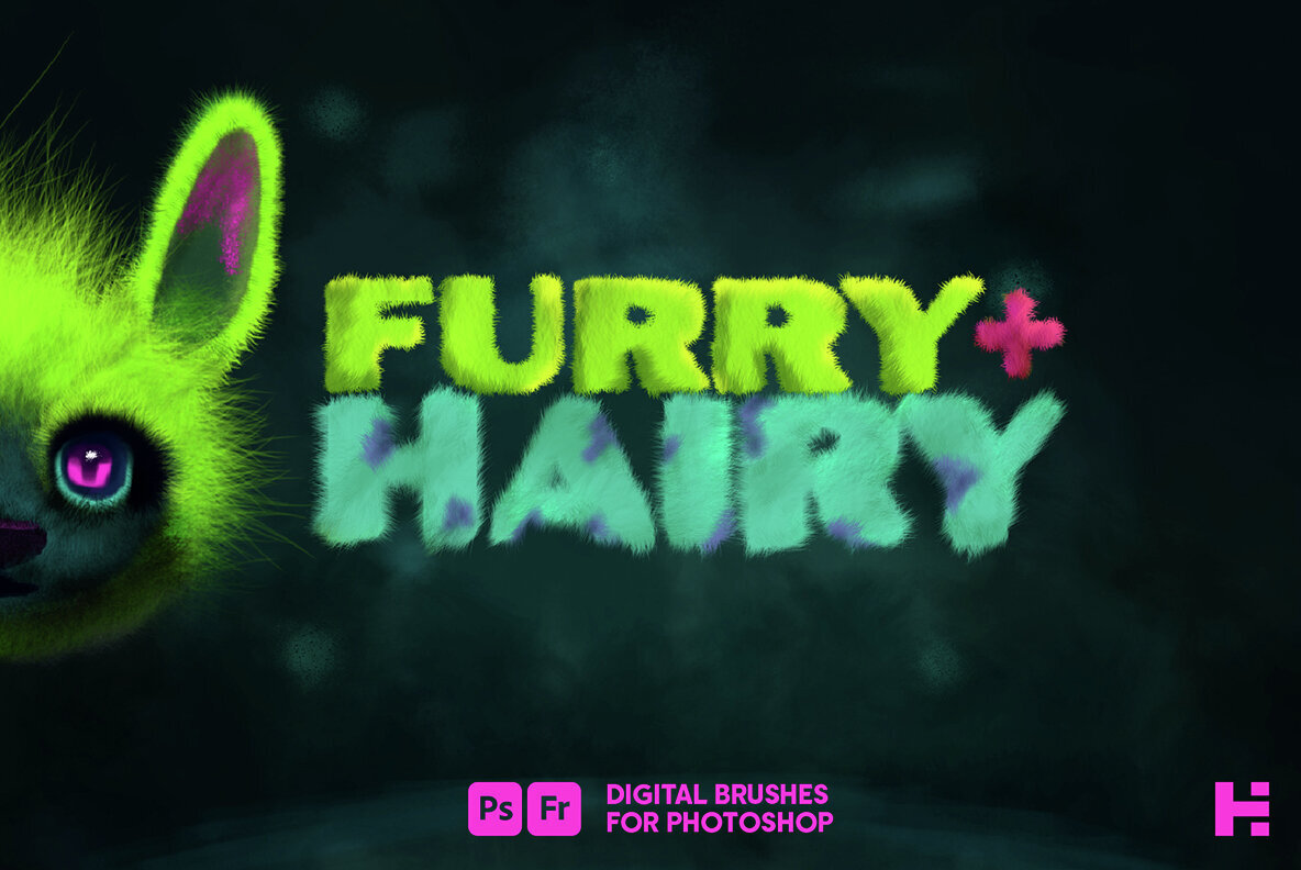 Download Furry and Hairy Photoshop Brushes Graphics