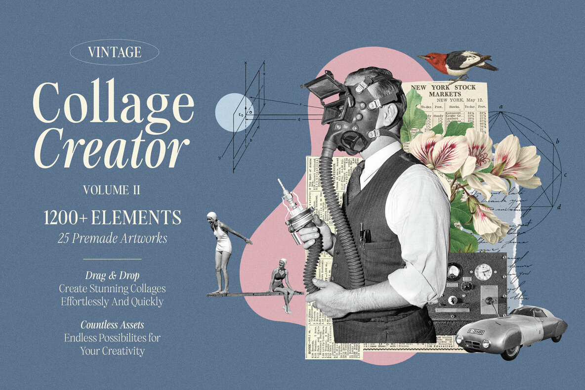 Download Vintage Collage Creator Vol. 2 Graphics