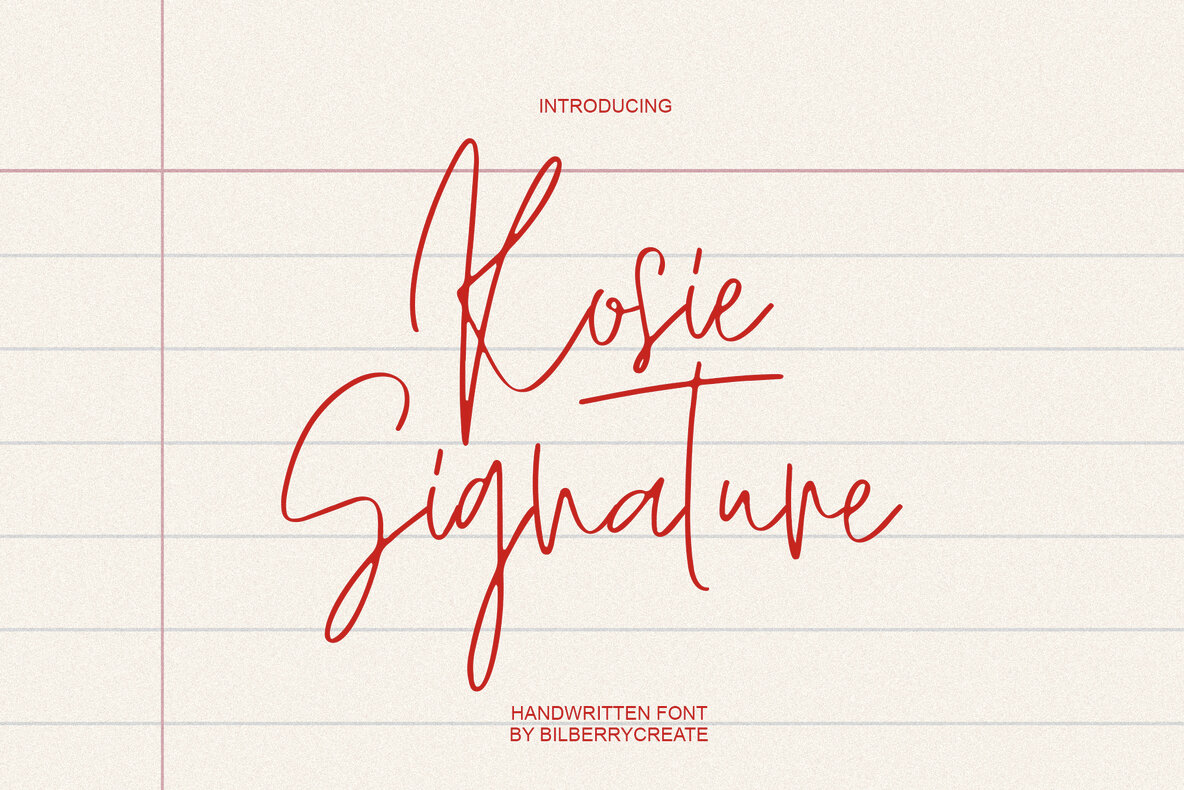 Rosie Signature Font