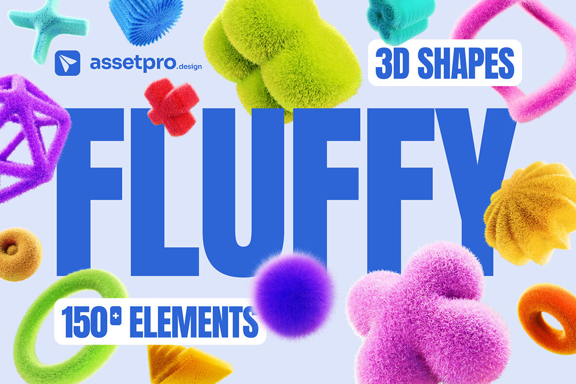 Download 159 Fluffy 3D illustrations Graphics