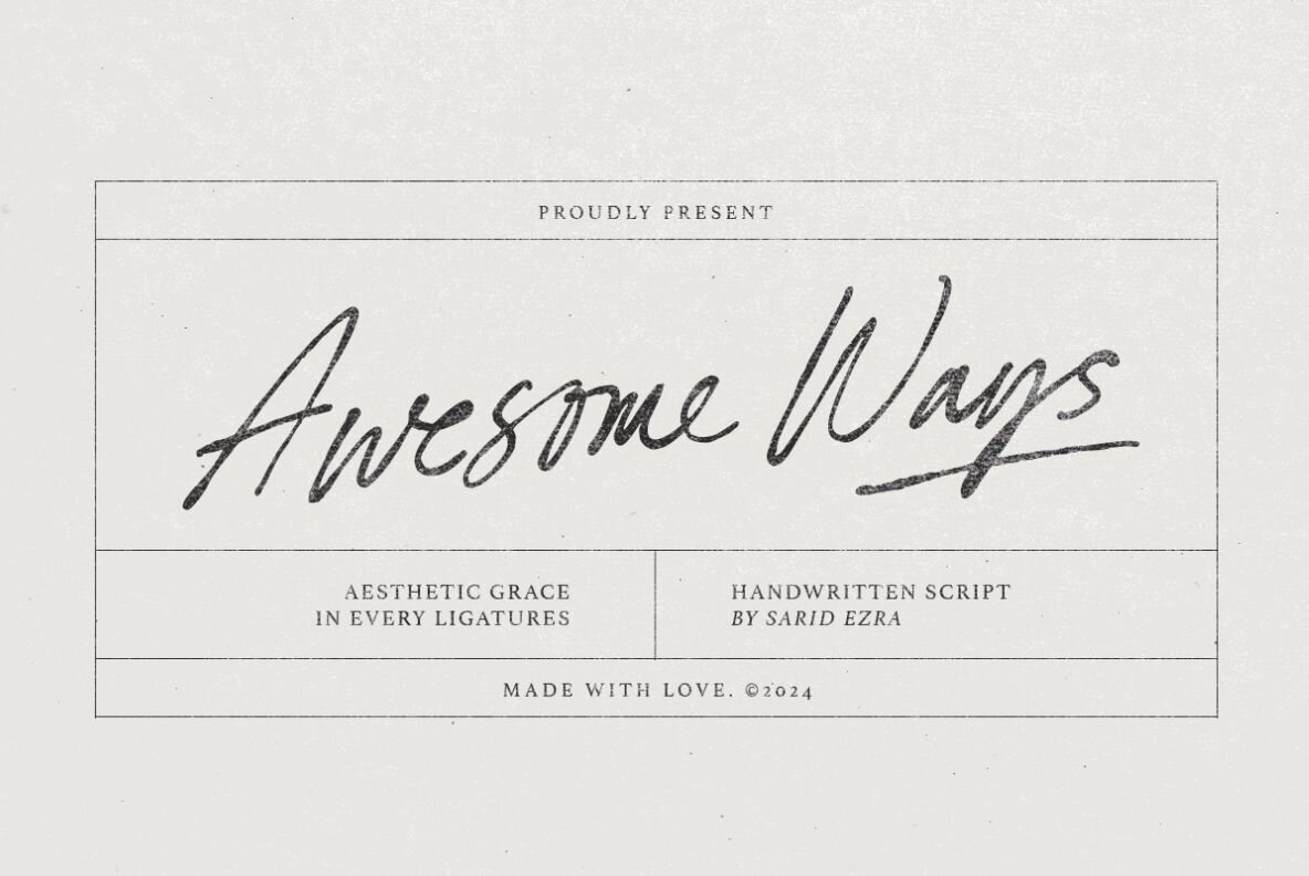 Awesome Ways Font