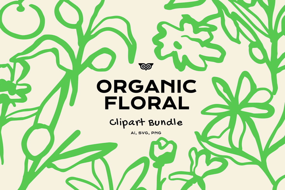 Download Organic Floral Clipart Bundle Graphics