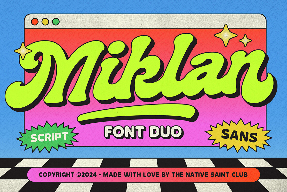 Miklan Font Duo Font