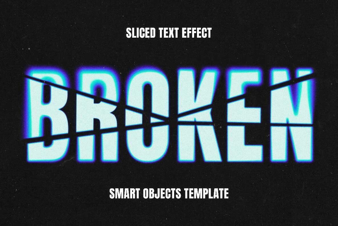 Download Broken Blur Text Effect Graphics