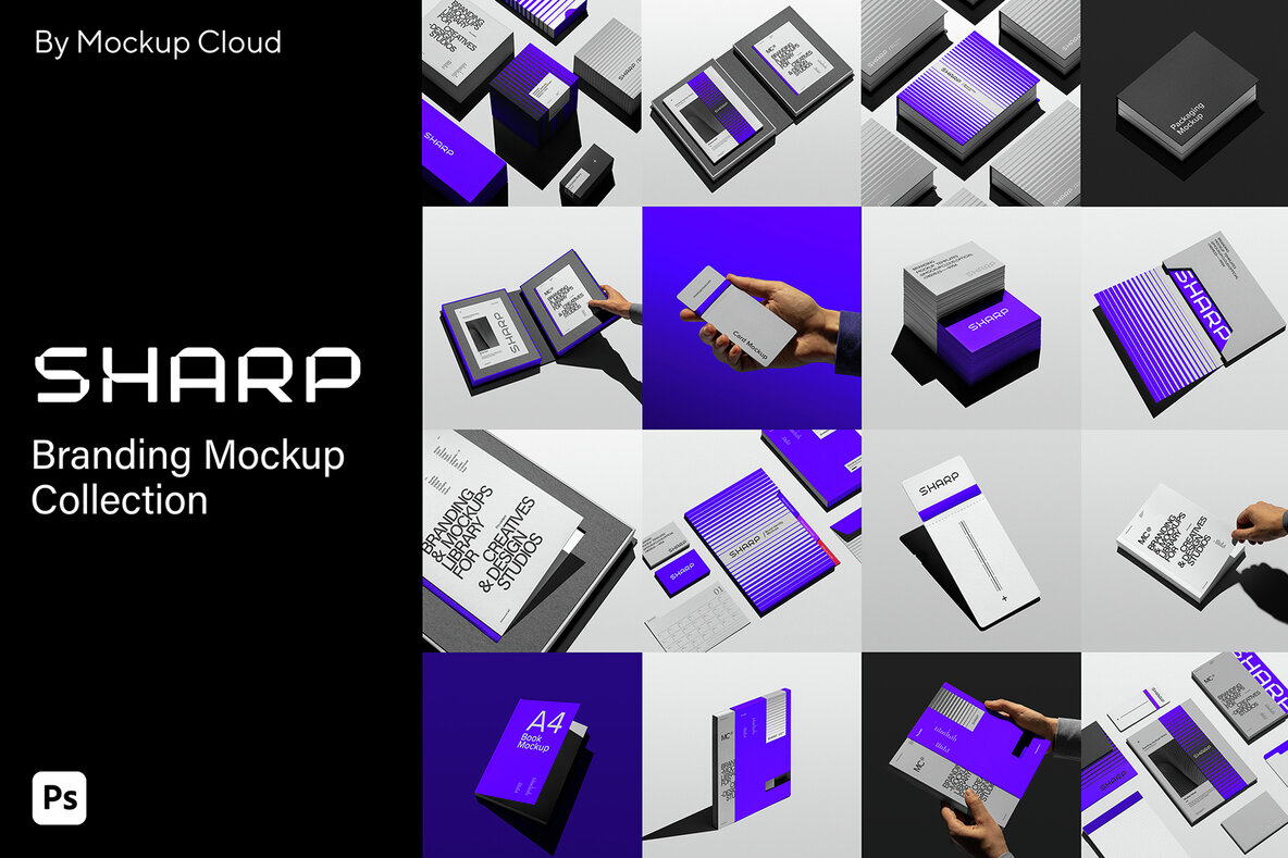 Download Sharp Branding Mockups Bundle Graphics