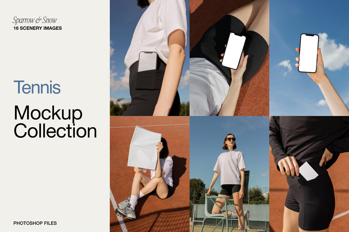 Download Tennis Collection Mockups Graphics