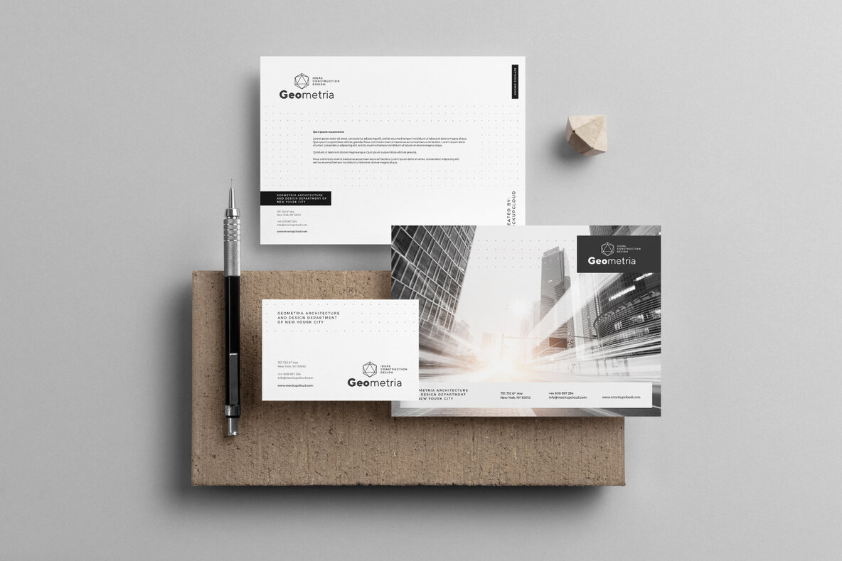 Download Geometria Branding Mockups Kit v.2 Graphics