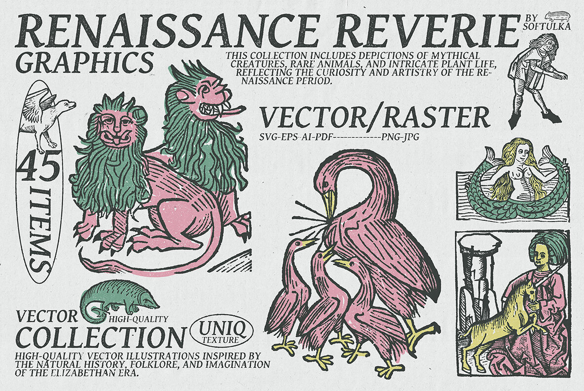 Download Renaissance Reverie Vector Collection Graphics