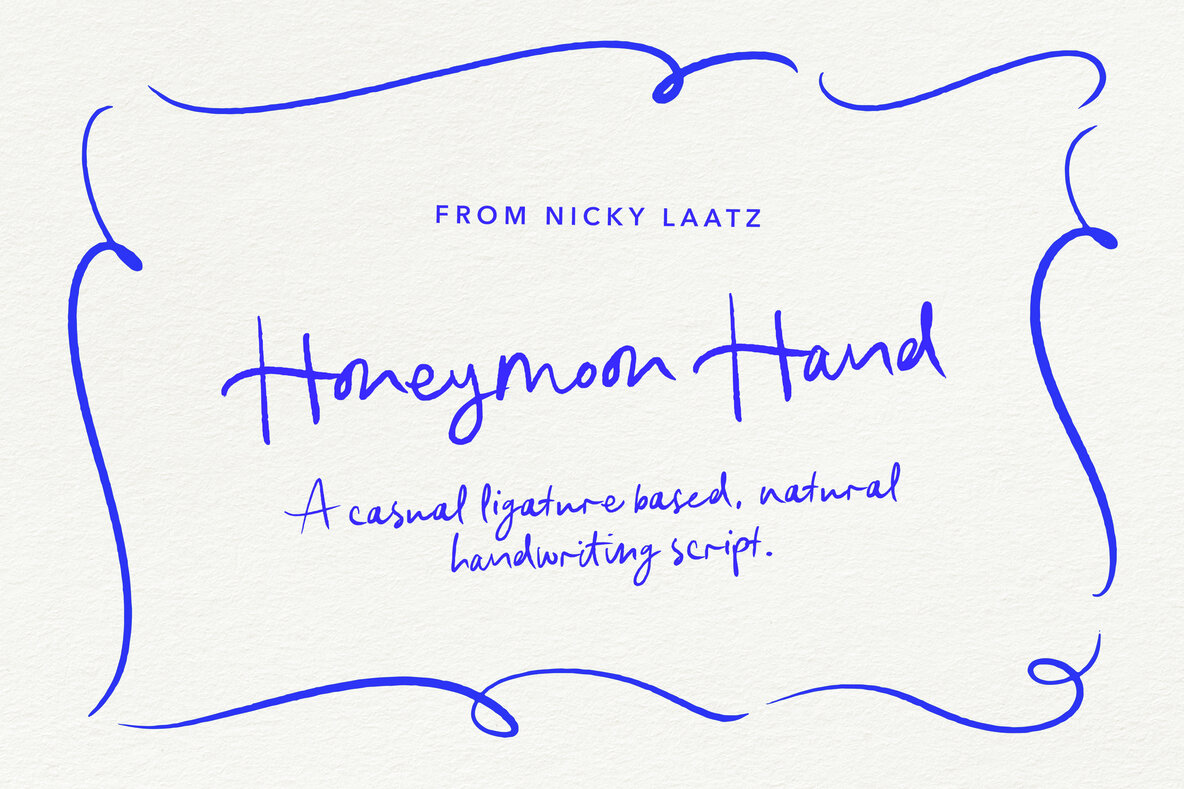 Honeymoon Hand Font