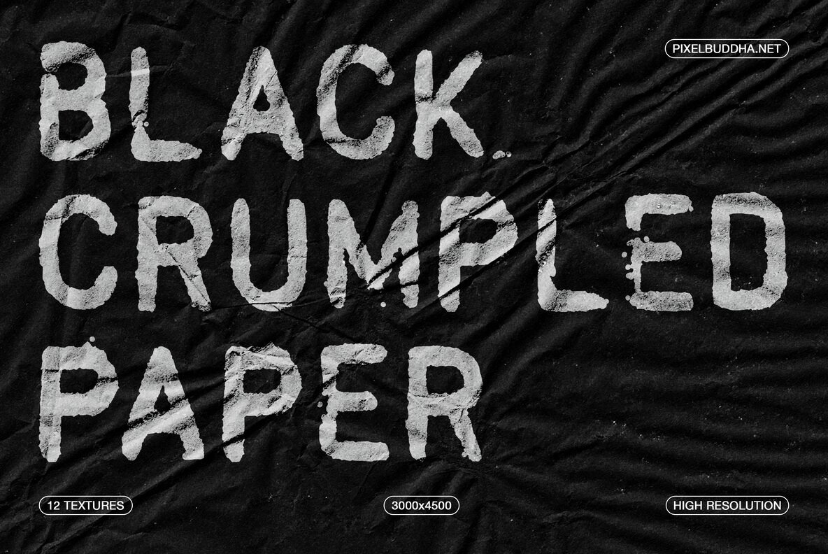 Download Black Crumpled Paper Textures Graphics