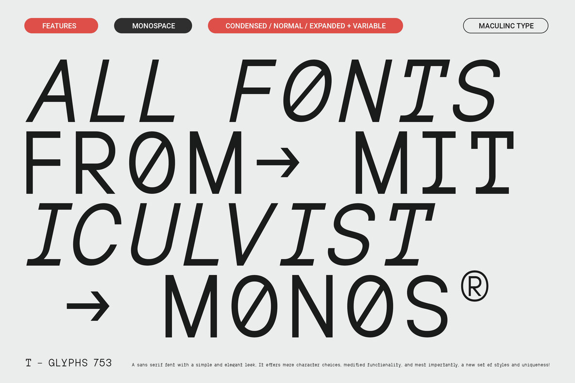 MIT Iculvist Monos Font - Image 1